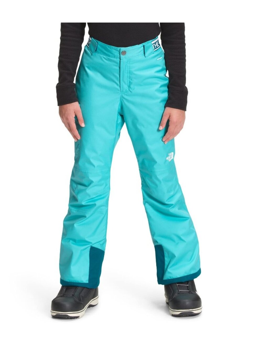 THE NORTH FACE Girls Freedom Insulated Pant Snow Ski Pants Lagoon Blue Small 7/8